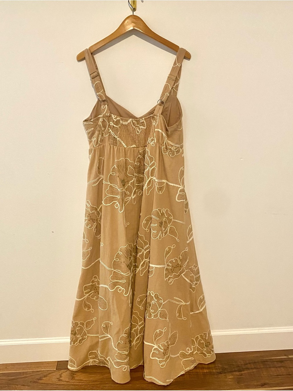Blu Pepper Tan Floral Maxi Slip Dress - Picture 7 of 8